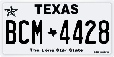 TX license plate BCM4428