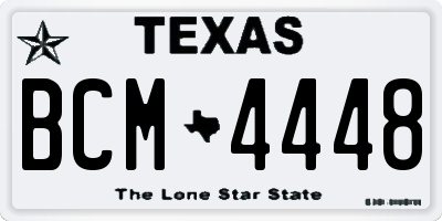 TX license plate BCM4448