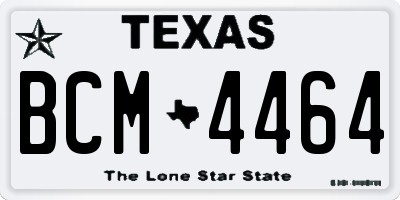 TX license plate BCM4464