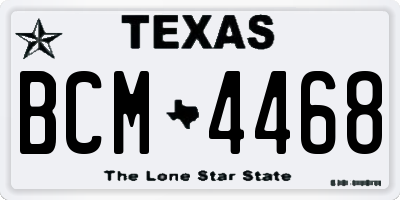 TX license plate BCM4468