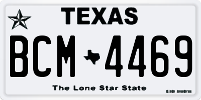 TX license plate BCM4469