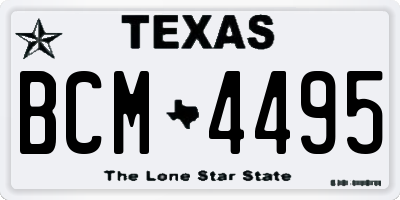 TX license plate BCM4495