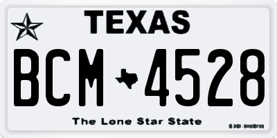 TX license plate BCM4528