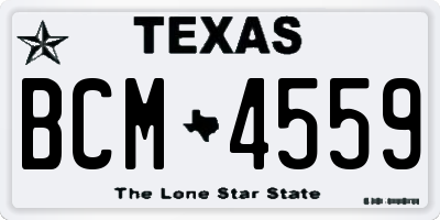 TX license plate BCM4559