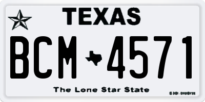 TX license plate BCM4571