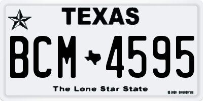 TX license plate BCM4595