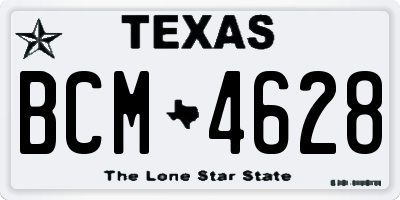 TX license plate BCM4628
