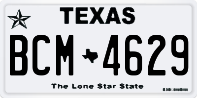TX license plate BCM4629