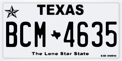 TX license plate BCM4635