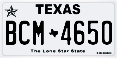 TX license plate BCM4650