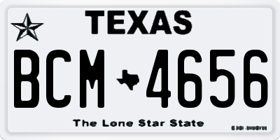 TX license plate BCM4656