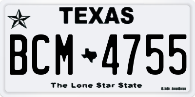 TX license plate BCM4755
