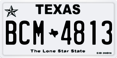 TX license plate BCM4813