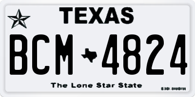 TX license plate BCM4824