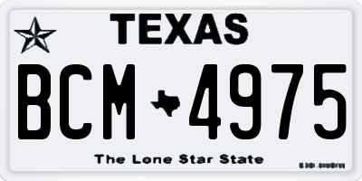TX license plate BCM4975