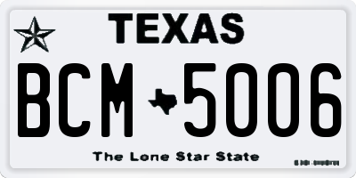 TX license plate BCM5006