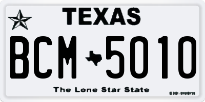 TX license plate BCM5010