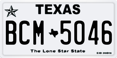 TX license plate BCM5046