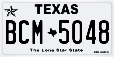TX license plate BCM5048
