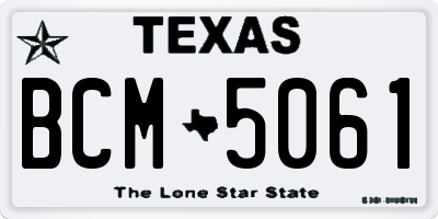 TX license plate BCM5061