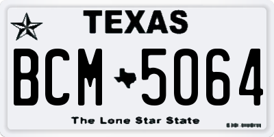 TX license plate BCM5064