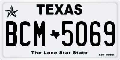 TX license plate BCM5069