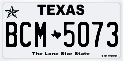 TX license plate BCM5073