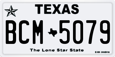 TX license plate BCM5079