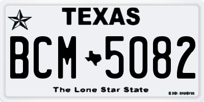 TX license plate BCM5082