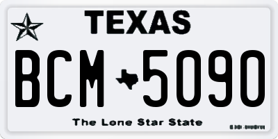 TX license plate BCM5090