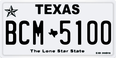 TX license plate BCM5100