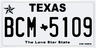 TX license plate BCM5109