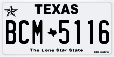 TX license plate BCM5116