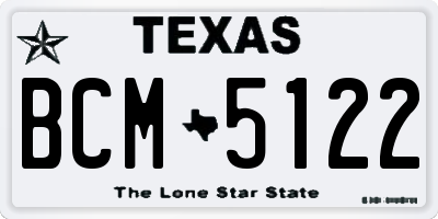 TX license plate BCM5122