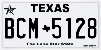 TX license plate BCM5128