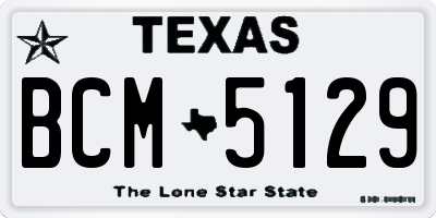 TX license plate BCM5129