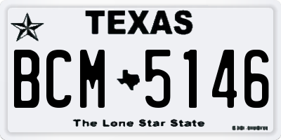 TX license plate BCM5146