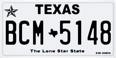 TX license plate BCM5148