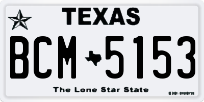 TX license plate BCM5153