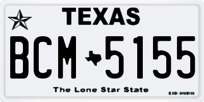 TX license plate BCM5155