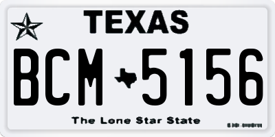 TX license plate BCM5156