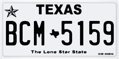 TX license plate BCM5159