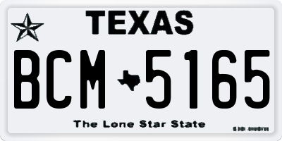 TX license plate BCM5165