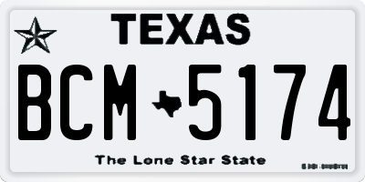 TX license plate BCM5174
