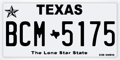 TX license plate BCM5175