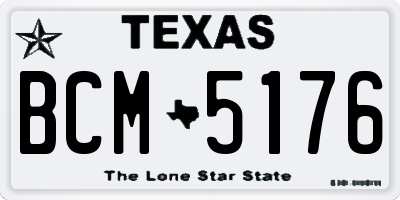 TX license plate BCM5176