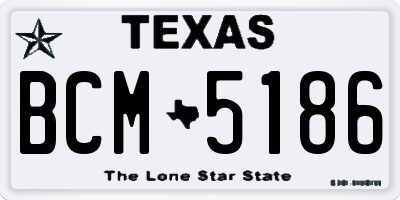 TX license plate BCM5186
