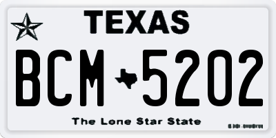 TX license plate BCM5202