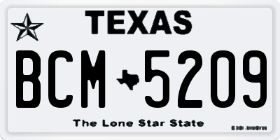 TX license plate BCM5209