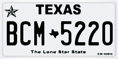 TX license plate BCM5220